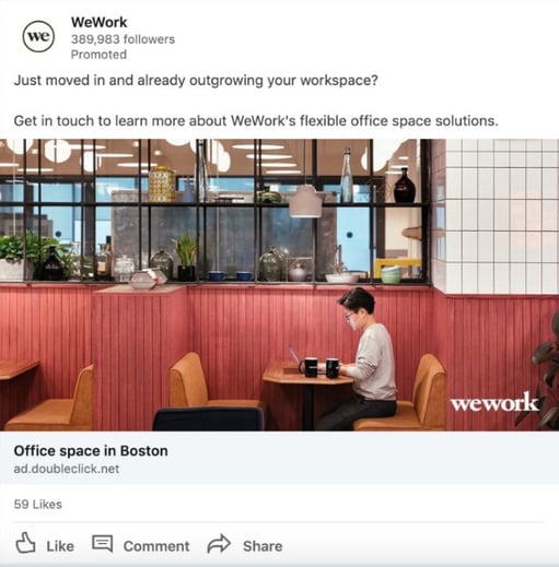 Example of a B2B LinkedIn ad
