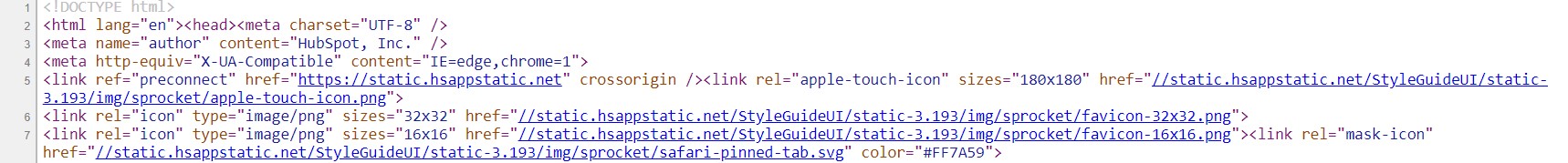 Meta tag H1 HTML example